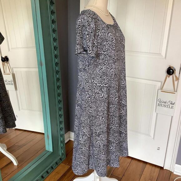 Talbots Chic Paisley Print A-Line Dress - Picture 4 of 7